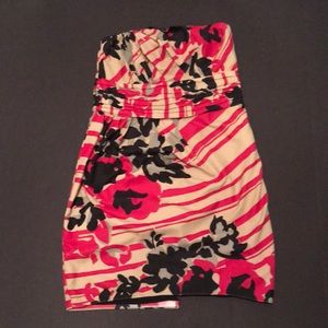 Limited Strapless Floral Dress